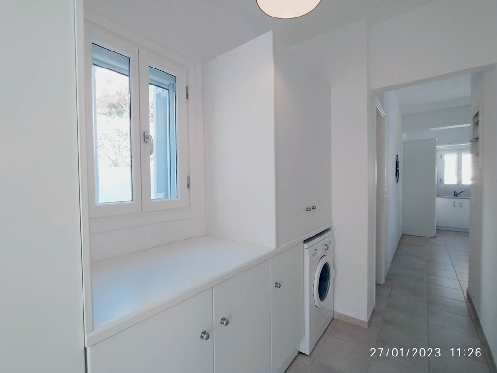 Apartment with washing machine